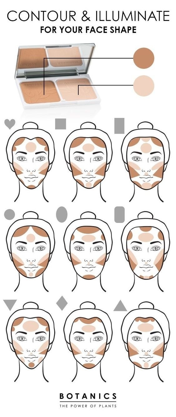 Play around with different ways to contour for your face shape.