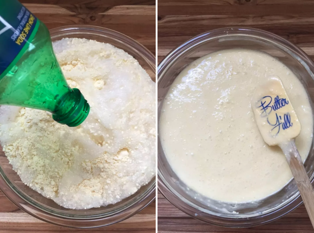 THE FAIL: Turns out you actually can use soda instead of eggs and oil in boxed cake mix, but it will NOT taste good.