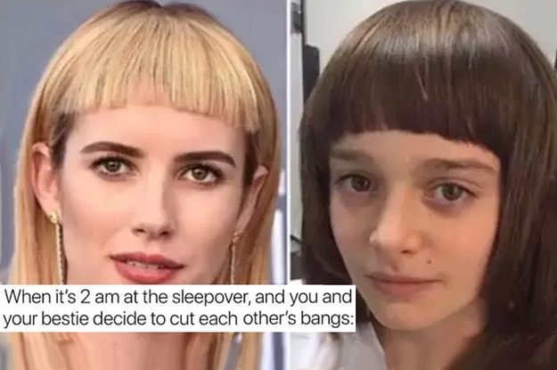 Image result for girls new haircut meme