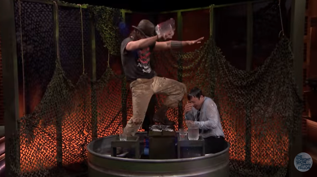 Unfortunately Jason Momoa ended up winning so we didn't get to see him completely soaked. Sad times.