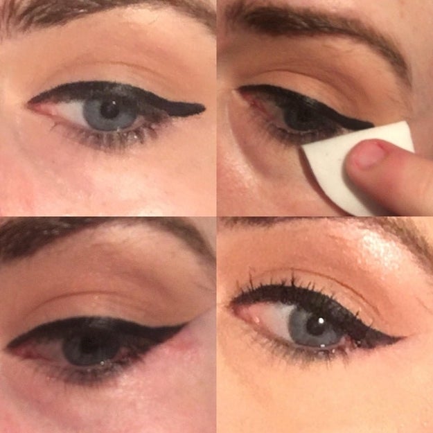 Or try doing a more linear wing, then swiping up with a makeup wipe to get the perfect swoosh.