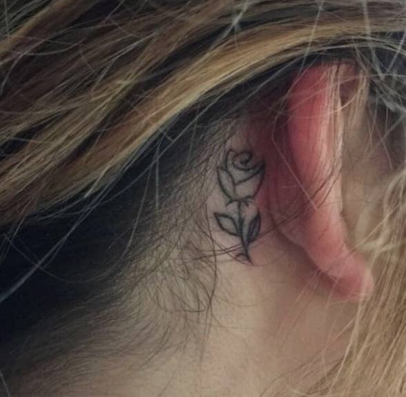 star tattoos behind ear tumblr