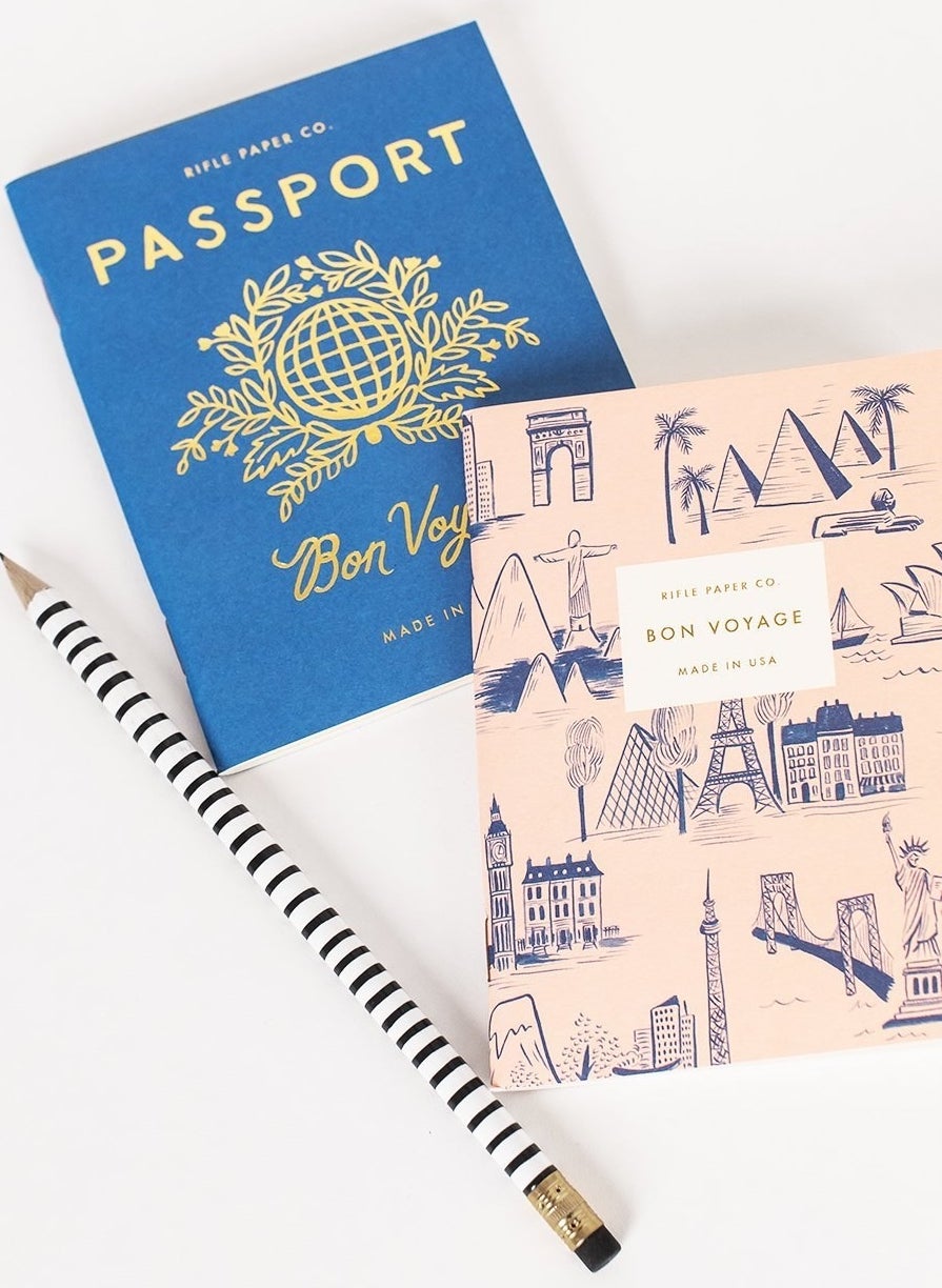 These are the perfect little notebooks to bring along on your short weekend trip. Or even a long one! Totally up to you. Promising review: "My daughter used this for her friend's bridal shower! The bride was going on a European honeymoon, so my daughter had every guest 'kiss' a page and sign their name like a passport stamp. There's lots of ways you can use this little book, and the pages were bound well and good quality!" —sharonmomof6Get a set of two from Amazon for $10.