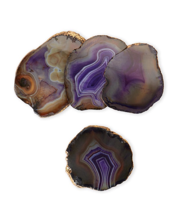 These four agate coasters because geology is awesome.