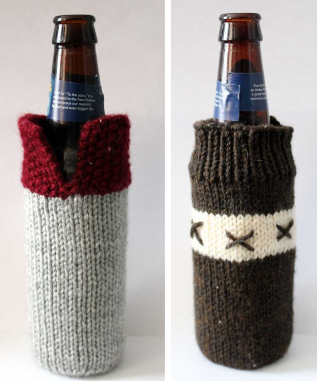 These cool lil' beer sweater cozies.