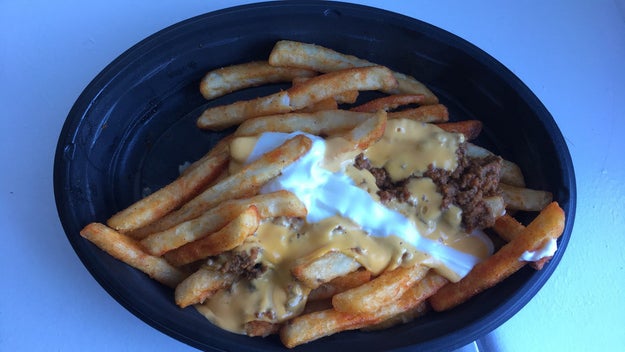 And here's what the Supreme fries looked like IRL.