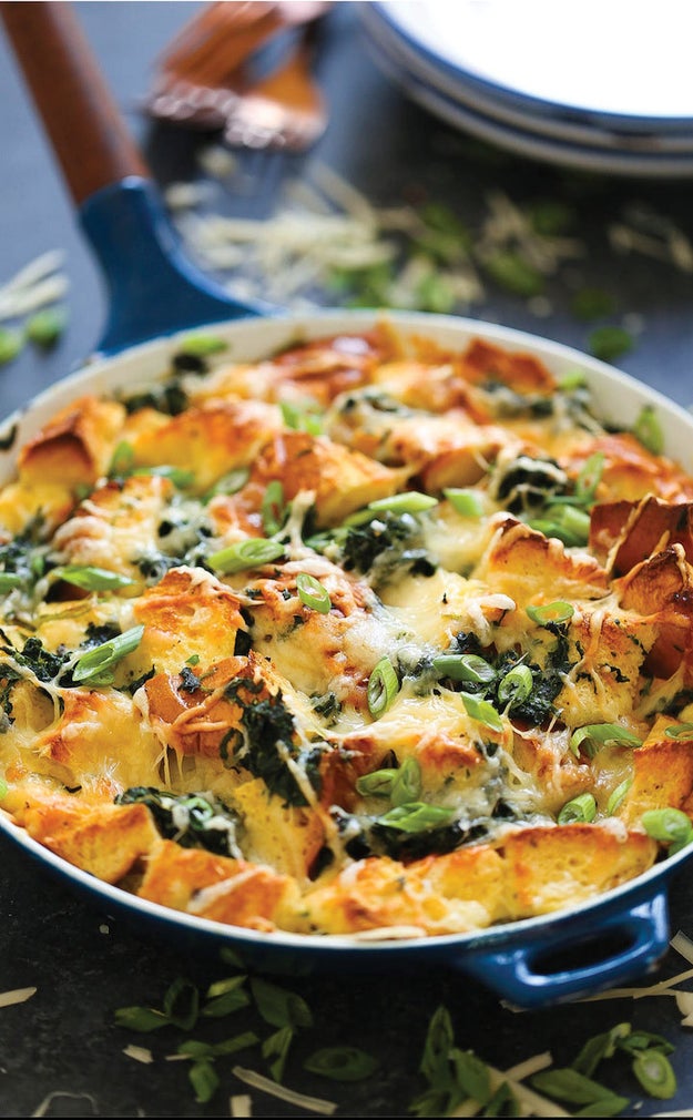 Spinach and Cheese Strata