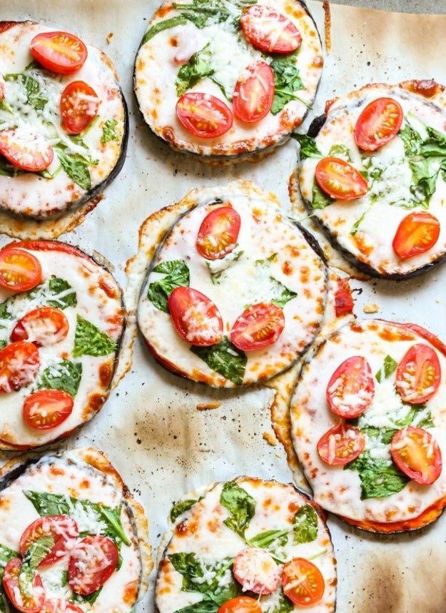 Mini Eggplant Pizzas