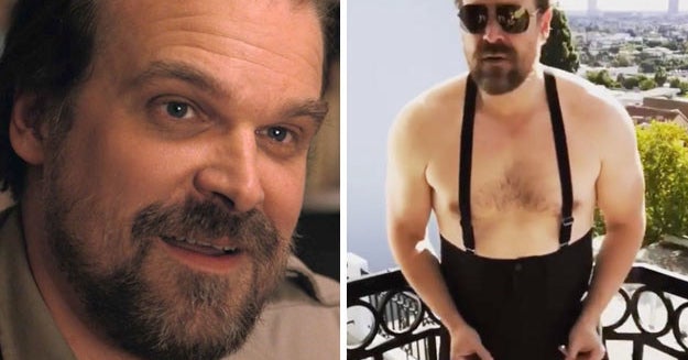 David Harbour Shirtless-Dancing Actually Has A Really Fun And Adorable Back...