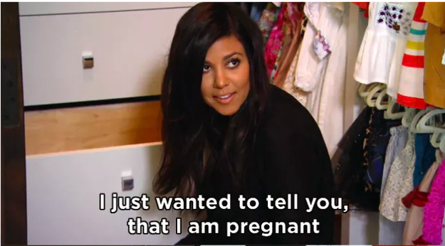 And, interestingly, this method has been used to announce Kardashian pregnancies many times in the past, with Kourtney's third perhaps the best example.