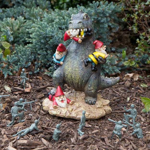 A garden Godzilla to take care of your infestation if gnomes aren't your thing.