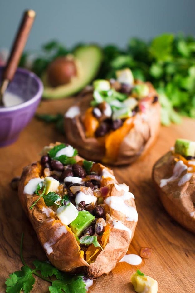 Black Bean Stuffed Sweet Potatoes