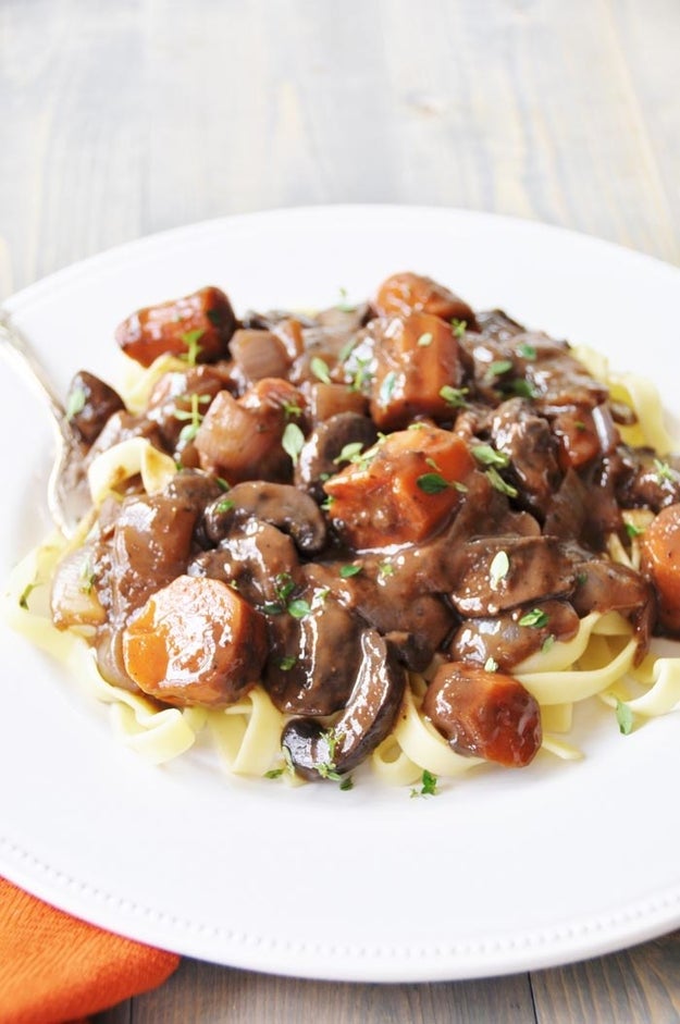 Mushroom Bourguignon