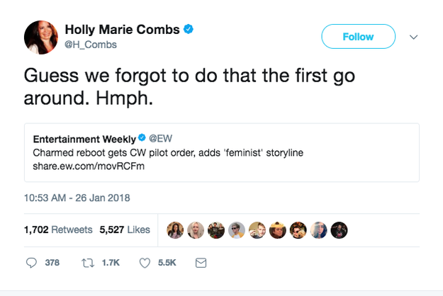 She also mocked the idea that the original show wasn't full of feminist storylines.