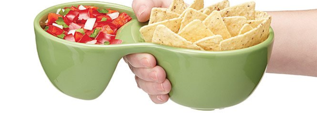 An ergonomic, handheld party bowl for hoarding all the dip, since sharing is overrated anyway.