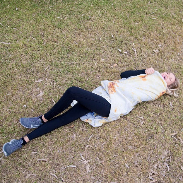 A tortilla blanket so you can turn yourself into a burrito and hide from the world on bad days. Burritos are never sad.