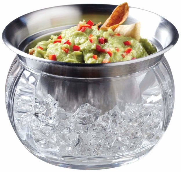 An "on-ice" serving bowl to help keep your dips nice and cool for hours.