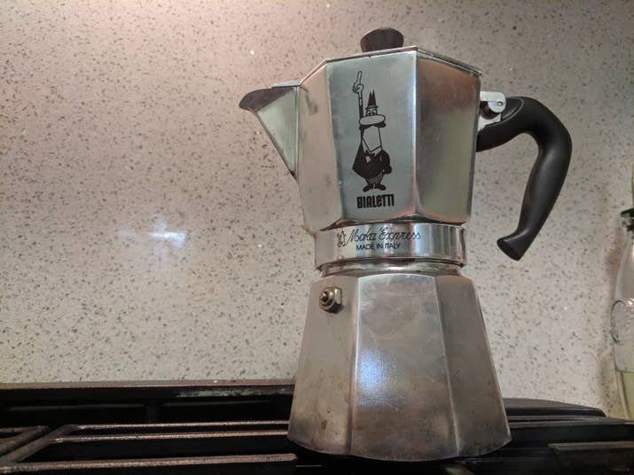 When I got into the rhythm of cold-brewing coffee in a French press every night before bed, I thought I was set for life. But then I lost the habit, until I found a thrift store moka pot for five dollars. They had always looked outdated (using a stove for coffee?) from a distance, but it turned out to be insanely simple to use. This little piece of metal puts out the quality of a really expensive pump espresso machine and makes something that's hot (but easily iced), rich, smooth, and powerful. I haven't skipped a day since I bought it. —Max BrawerGet it from Amazon for $26.36.