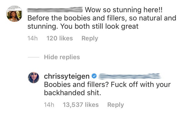 She basically told them to fuck all the way off.