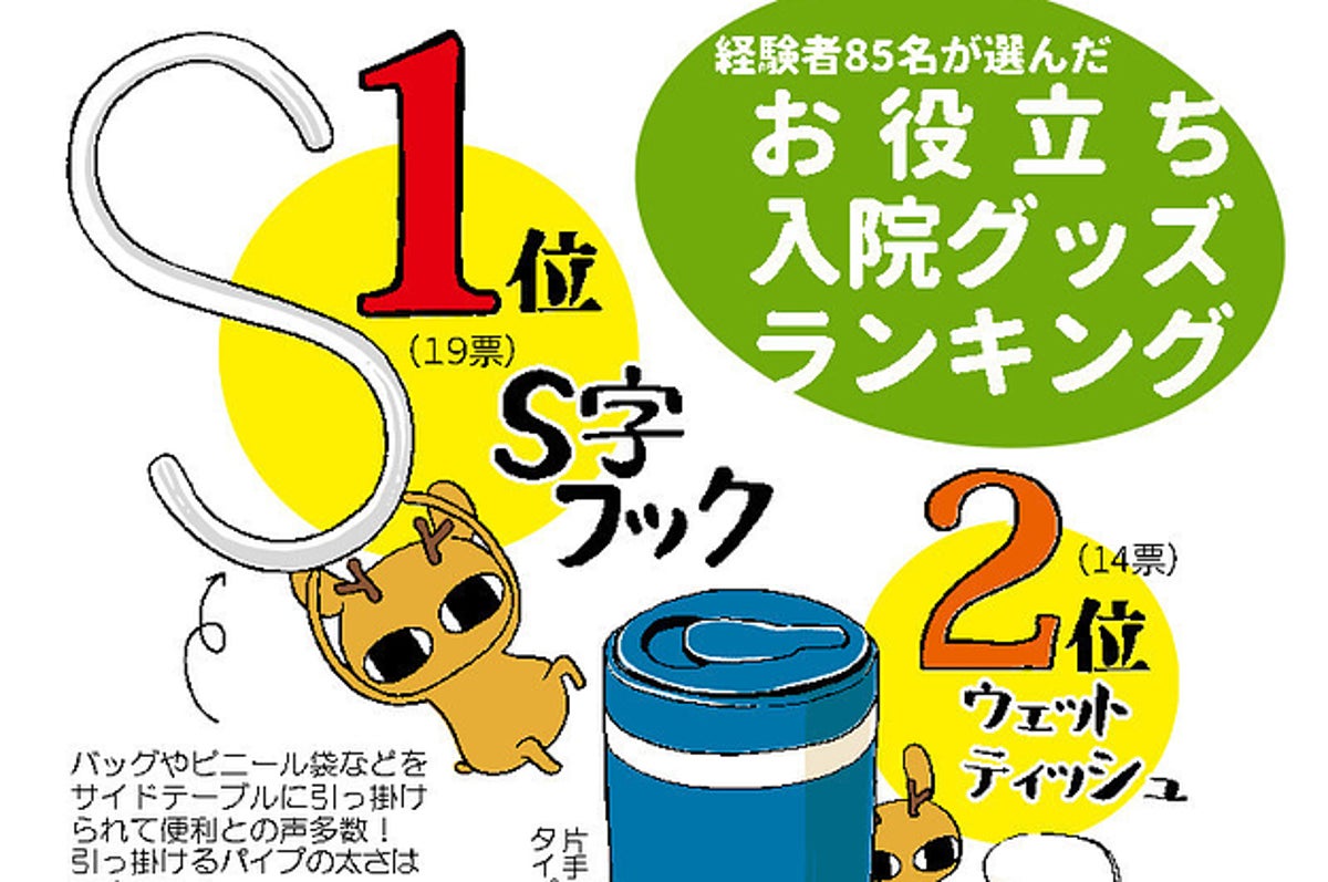 これはありがたい 入院中の お役立ちグッズランキング が超便利