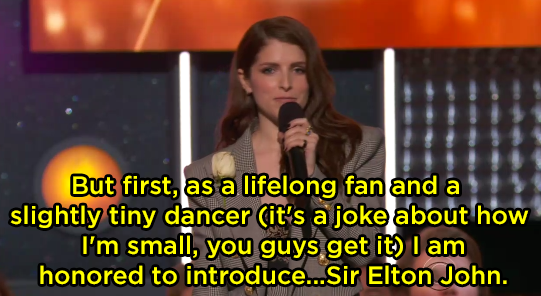 Anna Kendrick's "Tiny Dancer" joke fell flat: