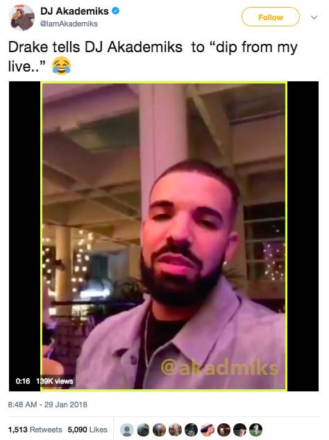 Drake Just Called Out A Dj On His Instagram Live