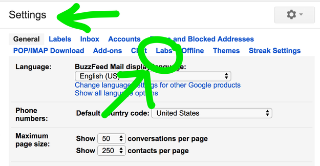 If you want to turn this off, go into your Gmail settings and then select "Labs":