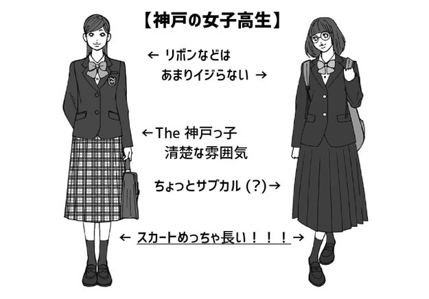 女子高生の 制服あるある 地域ごとに比べてみると