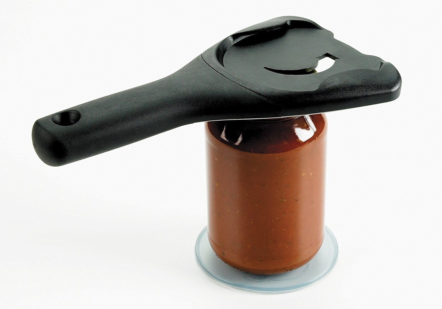 Bonus: it comes with a silicone pad you put the jar on (like a little mat) to keep it in place while you twist the lid off. Get it from Amazon for $9.95.Promising review: "I have arthritis in my thumbs and little strength in my hands. The combination silicone mat that you set the jar on and the teeth on the opener made it easy to open a large mouth (mason jar–size) jar of peaches I got at Costco. There is no way I was able to open it myself...I tried and it didn't budge. The bonus of this opener is that you can also use it to tighten a lid. The opener is flat and takes up little room in a drawer. I already had an electric opener and pretty much hated it (now I can give to Goodwill). I'm a big fan of OXO products, and this jar opener is no exception...great product!" —Hopidopi