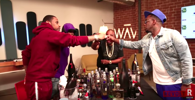 Now, this probably wasn't done to invoke some sort of beef, because French Montana is an artist on Diddy's label, Bad Boy, and Fabolous was recently on Revolt TV's Drink Champs, where they hugged upon greeting one another. So yeah, all is probably well.