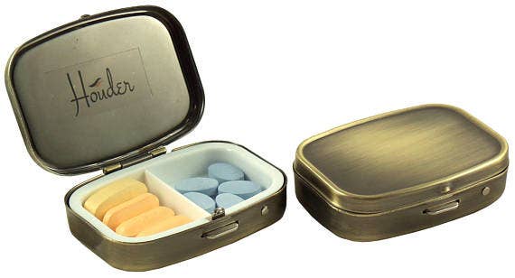 Small Pill Box 4 pcs,Cute Travel Pill Organizer Case Mini Tiny