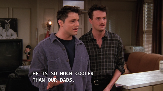 And I'm only scratching the surface of creepiness when it comes to Monica and Richard. Like when Joey and Chandler hang out with him because they see him as a cool dad.