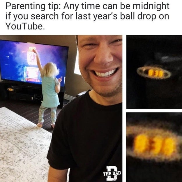 This dad who tricked his daughter into thinking it was bed time.