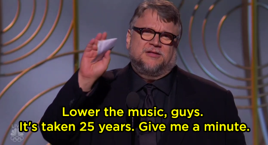 Guillermo del Toro dragged the sound guys for cutting him off: