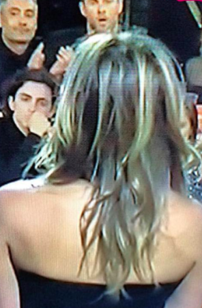 ...who is CLEARLY not looking at Jennifer Aniston on stage: