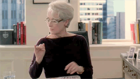 Anyone who thinks glasses are for nerds, please beg Queen Meryl for forgiveness.
