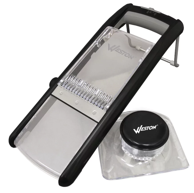 This cautious mandoline slicer that takes safety very seriously.