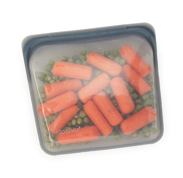 A reusable storage and steaming bag to ditch the plastic baggies.