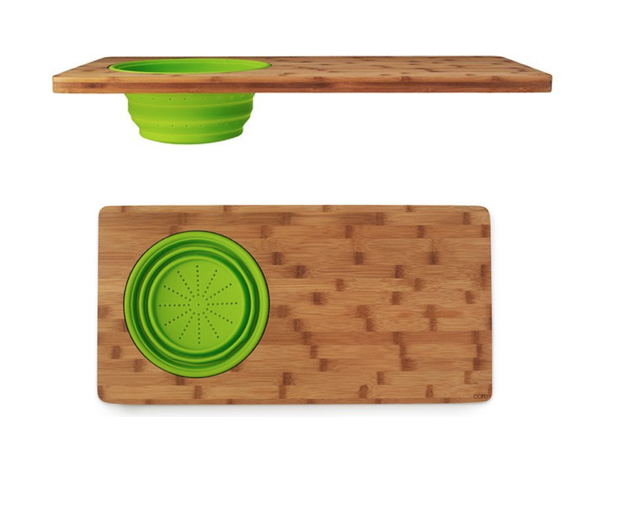 This genius cutting board that fits over your sink, letting you chop and rinse all on the same surface.