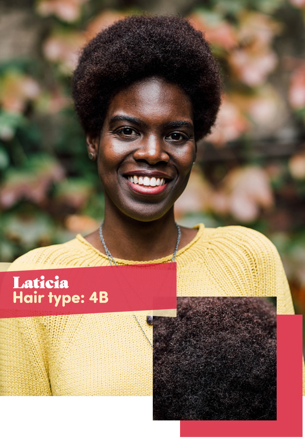 Laticia was next. Her biggest hair-care concerns were color-damaged, dry ends and an overall lack of curl definition.