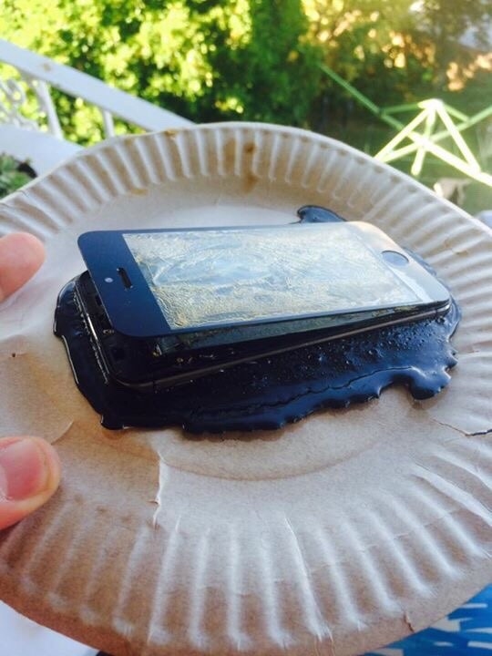 And this person who's literally melted their device: