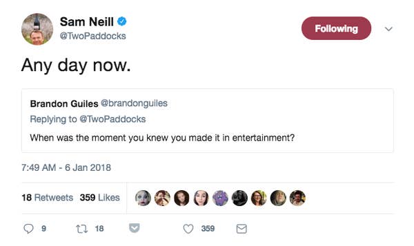 Sam Neill Is So hilarious and Wholesome On Twitter, He will Genuinely Soothe Your Soul