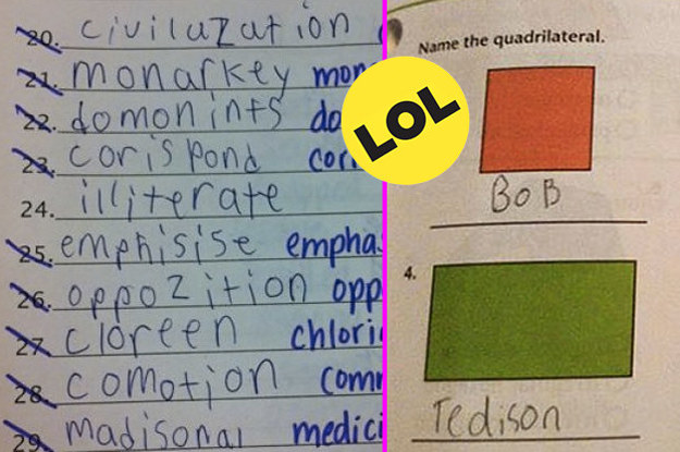 15 Hilarious Kid Test Answers That Are So Wrong They're Almost Right