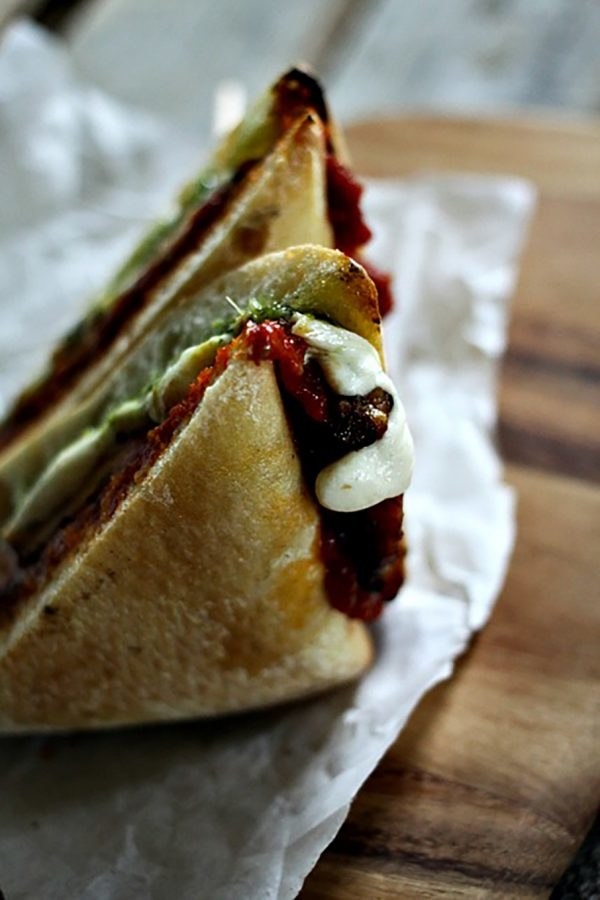 Grilled Chicken Melt With Pesto and Sun-Dried Tomato Spread