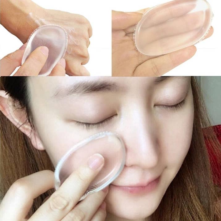 Promising review: "I love that this is easy to clean and doesn't soak up makeup, which saves my money. It takes a little getting used to and a different technique than a traditional beautyblender does, but once you get the hang of it your makeup will look amazing." —A.MayGet them from Amazon for $7.99, Jet for $5.99, or Walmart for $5.99.