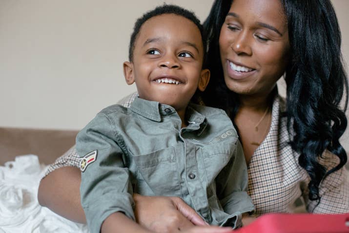 KJ Barnaby Jr. and his mom Trina Patterson.