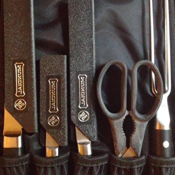 I admit, when I cook at home I don't always take care of my knives the way I should. I shove them in crowded drawers, don't always dry them properly, and (~cringes~) rarely hone them (I KNOW, I KNOW). But one thing that has honestly saved my precious knives from my laziness are these beautiful knife guards. They are made of sturdy plastic with a felt interior that slides right over the blade of your knives preventing them from banging into each other. I bought a set of six so I could cover all of my knives, and I truly think they are going to make them last twice as long. They prevent scratches, dents, and chipping and make you look like a ~legit~ chef. —Jesse SzewczykGet a set of 6 from Amazon for $17.86.