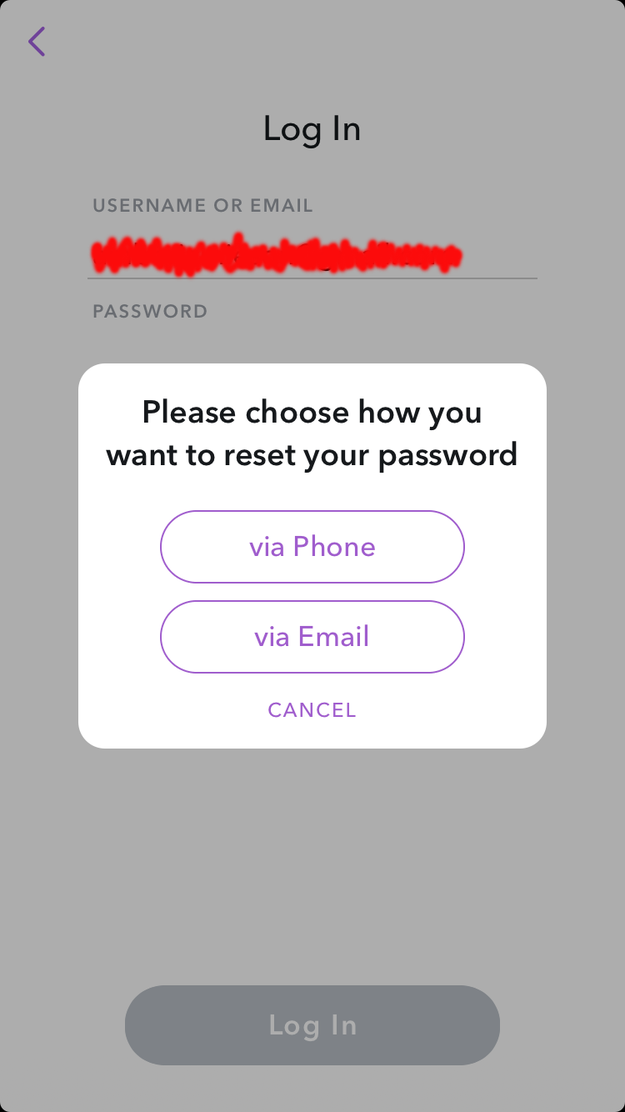 5. Choose to reset your password via PHONE, I don't know why this is important but everyone says it is.