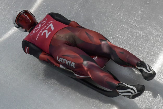 These moose knuckles, aka male bullllllges, flying effortlessly down the Olympic luge track, are a thing to behold.