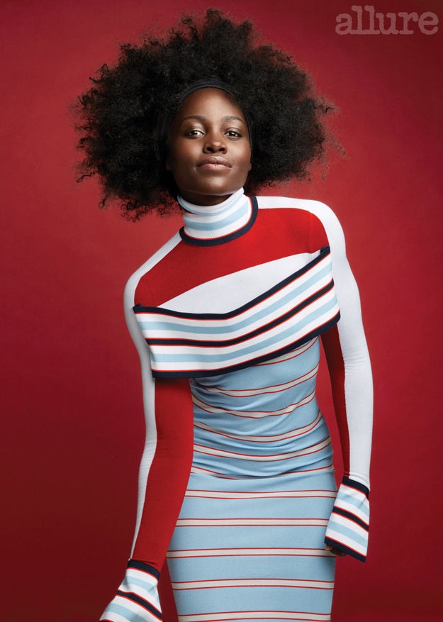 Growing up in three very different countries — Kenya, the US, and Mexico — added even more challenges to Lupita's natural hair journey, including freezing environments in her Massachusetts college town and a lack of local hairstylists who understood how to properly style and care for black natural hair (*insert universal black girl nod here*).